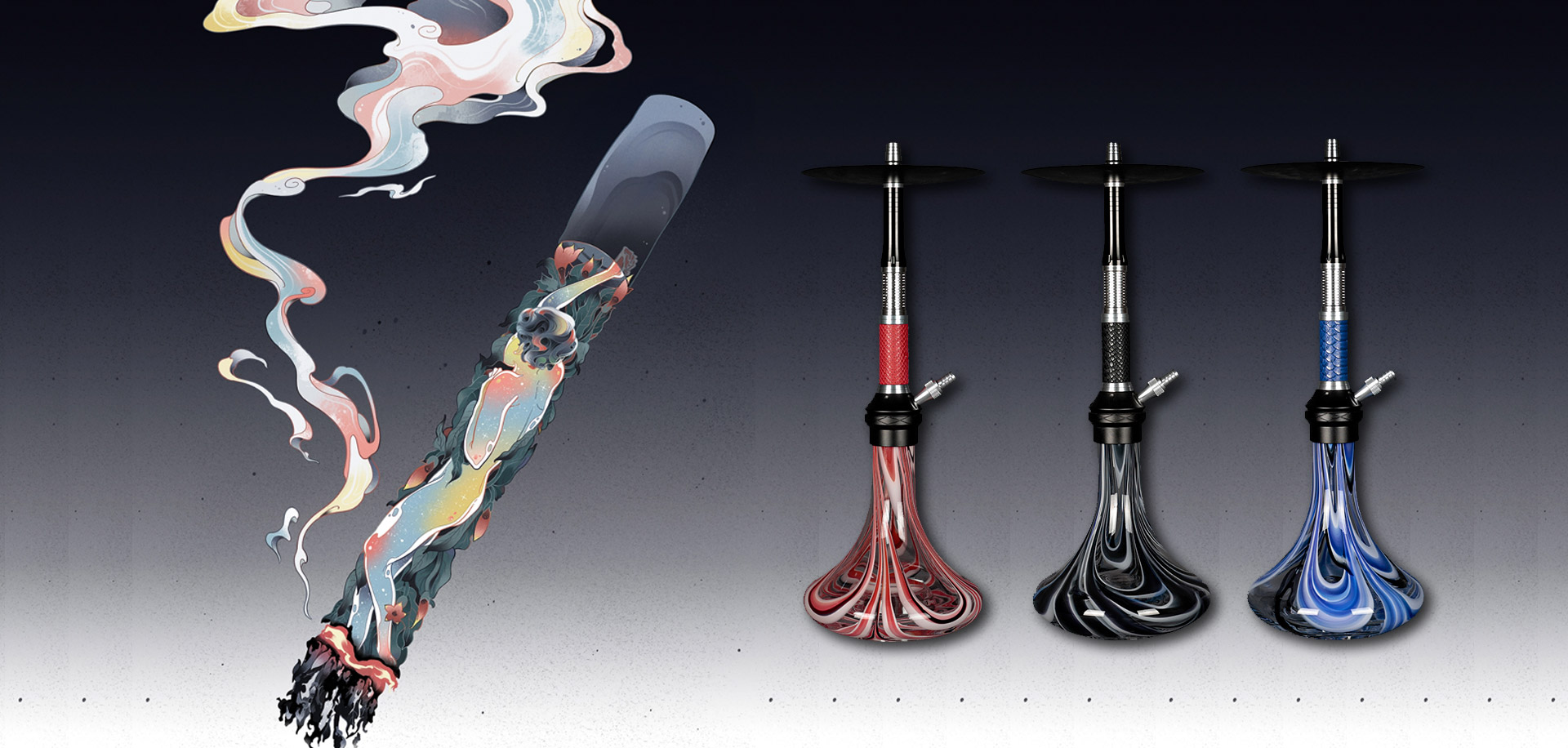 Hot Selling 6 Colors Hookah Smoking Accessories HOOKAH 221-ART.8