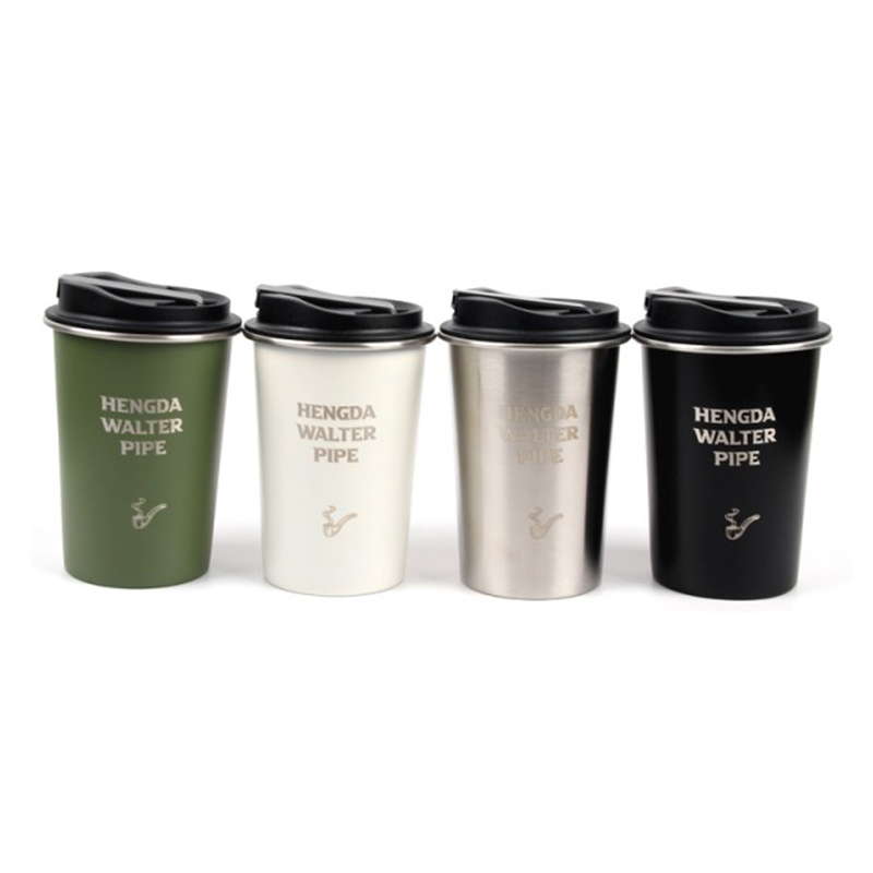 New Arrival Stainless Coffee Cup Smoking Water Pipe Bong Smoking Accessories 4 Colors 301 Stainless Steel Hookah COFFEE CUP HOOKAH