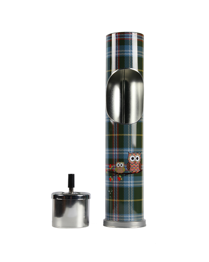 Factory Tinplate Printed Big Size Ashtrays Trash Cans, and Adjustable And Rotatable Ashtray.1