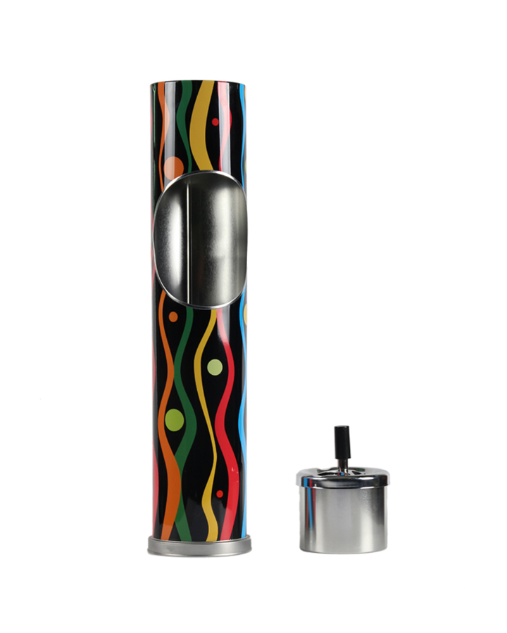 Factory Tinplate Printed Big Size Ashtrays Trash Cans, and Adjustable And Rotatable Ashtray.4