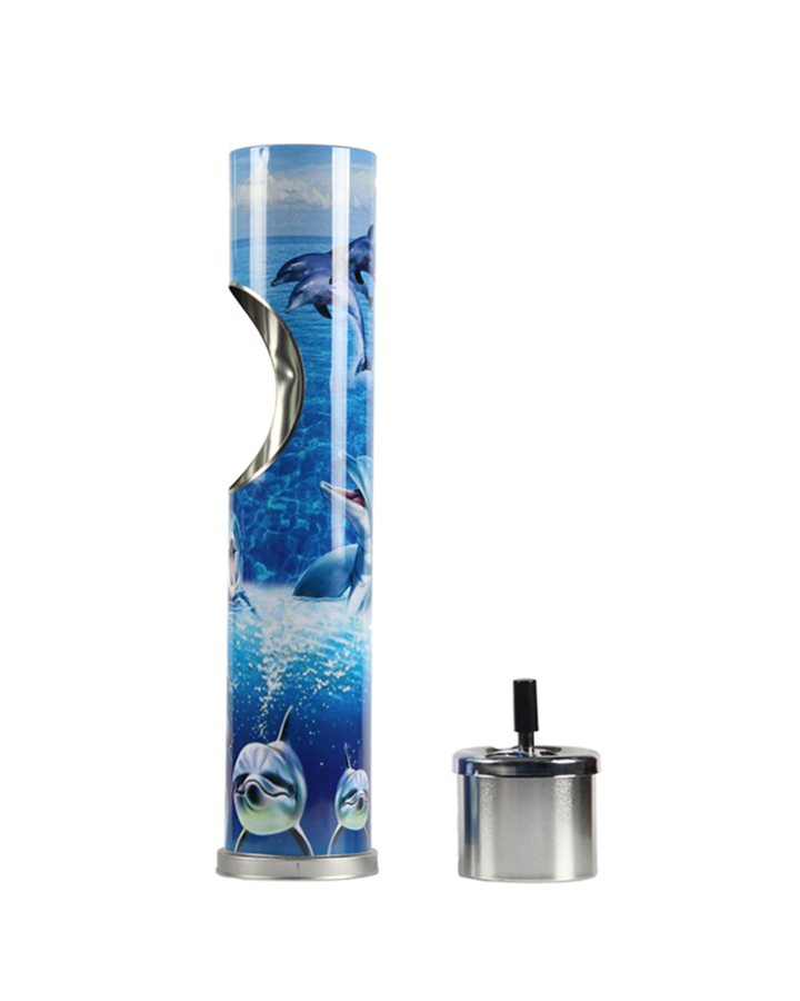Factory Tinplate Printed Big Size Ashtrays Trash Cans, and Adjustable And Rotatable Ashtray.3