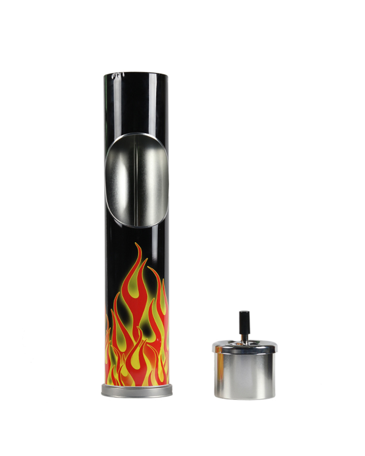 Factory Tinplate Printed Big Size Ashtrays Trash Cans, and Adjustable And Rotatable Ashtray.2