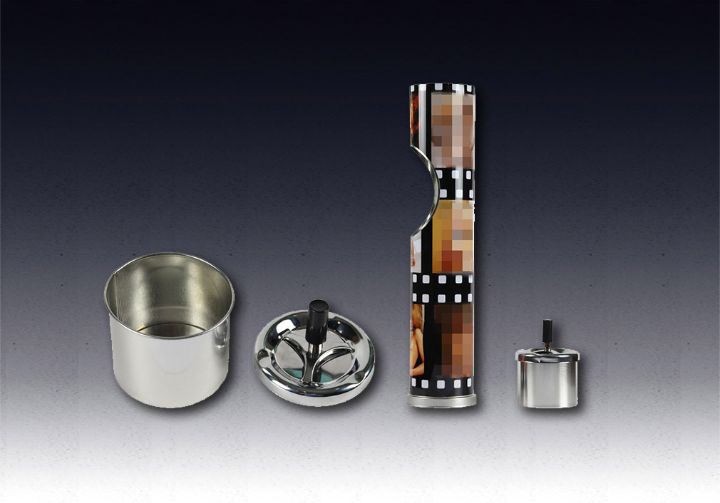 Factory Tinplate Printed Big Size Ashtrays Trash Cans, and Adjustable And Rotatable Ashtray.7