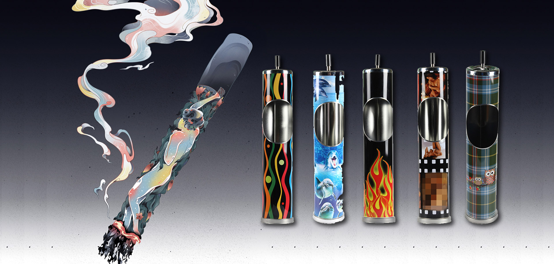 Factory Tinplate Printed Big Size Ashtrays Trash Cans, and Adjustable And Rotatable Ashtray.8