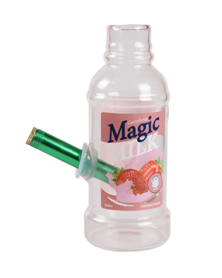 Hot Selling Manufacturer borosilicate Magic Milk Bottle Glass Water Smoking Pipe Bong glass bong 2.1