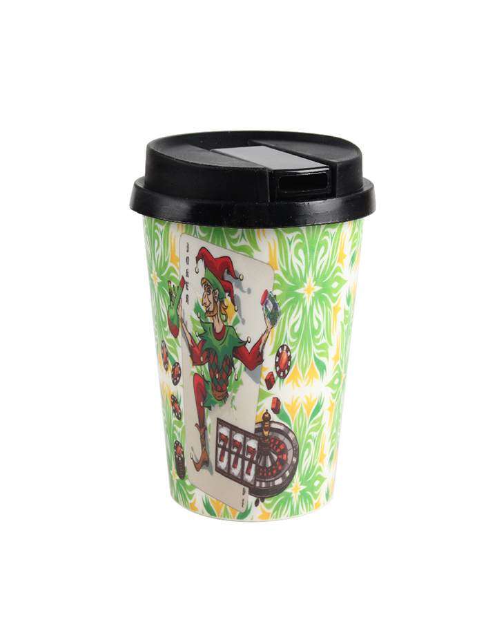 New Arrival Printing Patterns Degradable Plastics Coffee Cup Smoking Water Pipe Bong Smoking Accessories Patterned coffee cup hookah.1