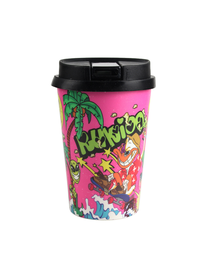 New Arrival Printing Patterns Degradable Plastics Coffee Cup Smoking Water Pipe Bong Smoking Accessories Patterned coffee cup hookah.3