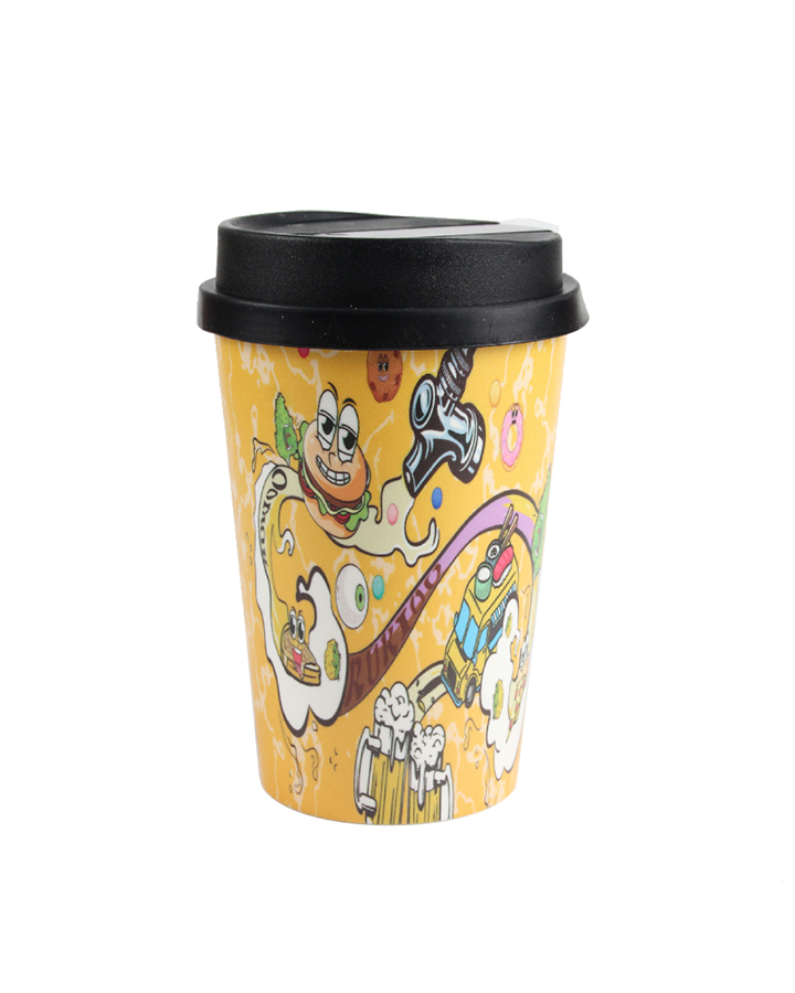 New Arrival Printing Patterns Degradable Plastics Coffee Cup Smoking Water Pipe Bong Smoking Accessories Patterned coffee cup hookah.2