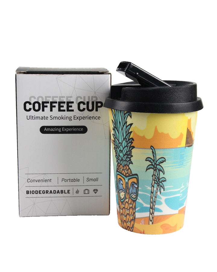 New Arrival Printing Patterns Degradable Plastics Coffee Cup Smoking Water Pipe Bong Smoking Accessories Patterned coffee cup hookah.5