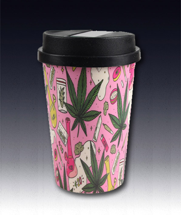 New Arrival Printing Patterns Degradable Plastics Coffee Cup Smoking Water Pipe Bong Smoking Accessories Patterned coffee cup hookah.6