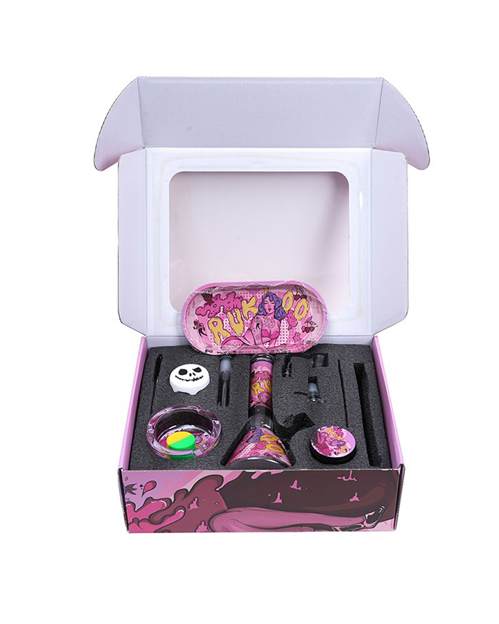 Hot Selling Mix Patterns Designs Smoking Kits Glass Juice Bong Sets Smoking Accessories smoking sets.1