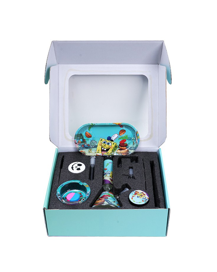 Hot Selling Mix Patterns Designs Smoking Kits Glass Juice Bong Sets Smoking Accessories smoking sets.3