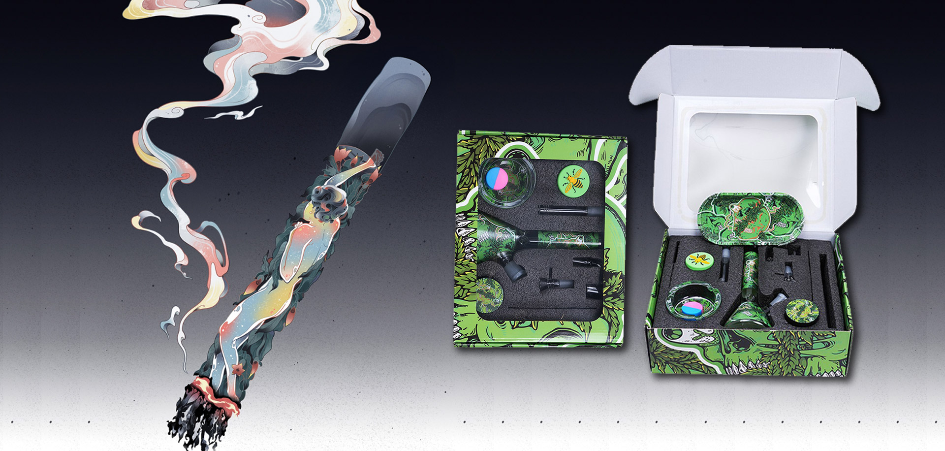 Hot Selling Mix Patterns Designs Smoking Kits Glass Juice Bong Sets Smoking Accessories smoking sets.8