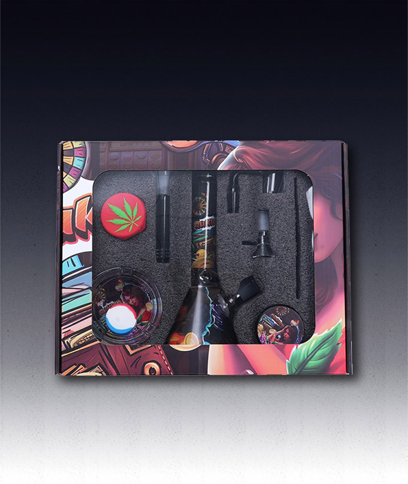 Hot Selling Mix Patterns Designs Smoking Kits Glass Juice Bong Sets Smoking Accessories smoking sets.6