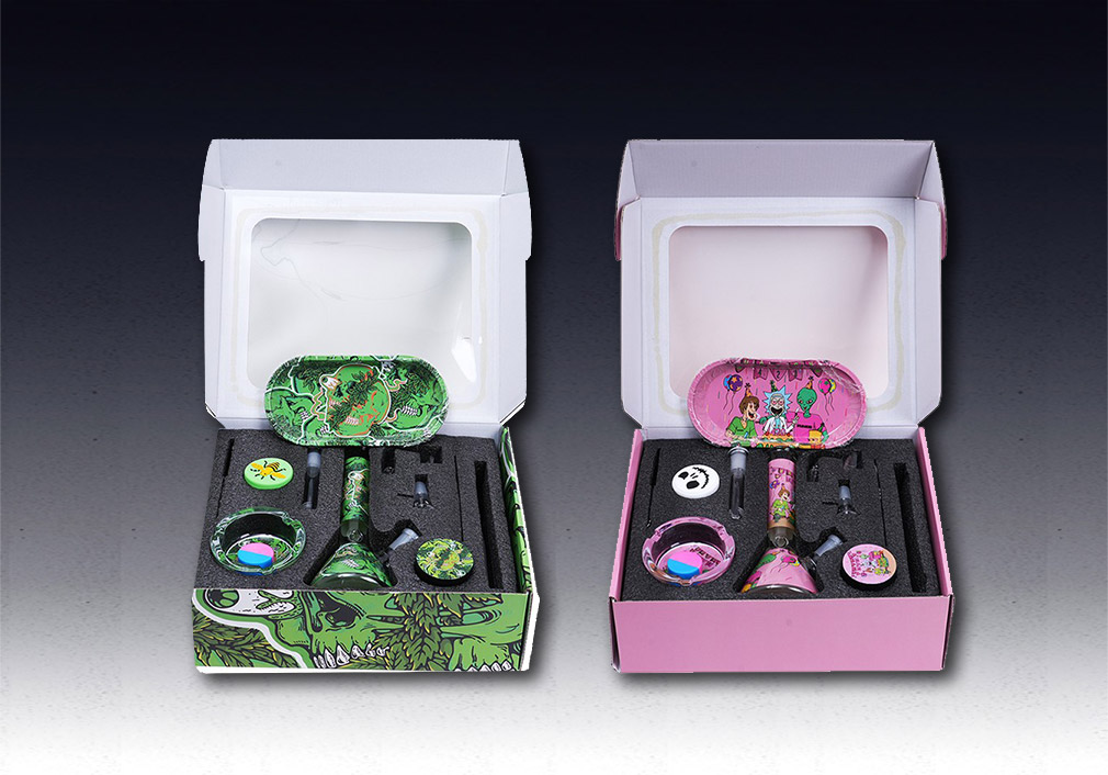 Hot Selling Mix Patterns Designs Smoking Kits Glass Juice Bong Sets Smoking Accessories smoking sets.7