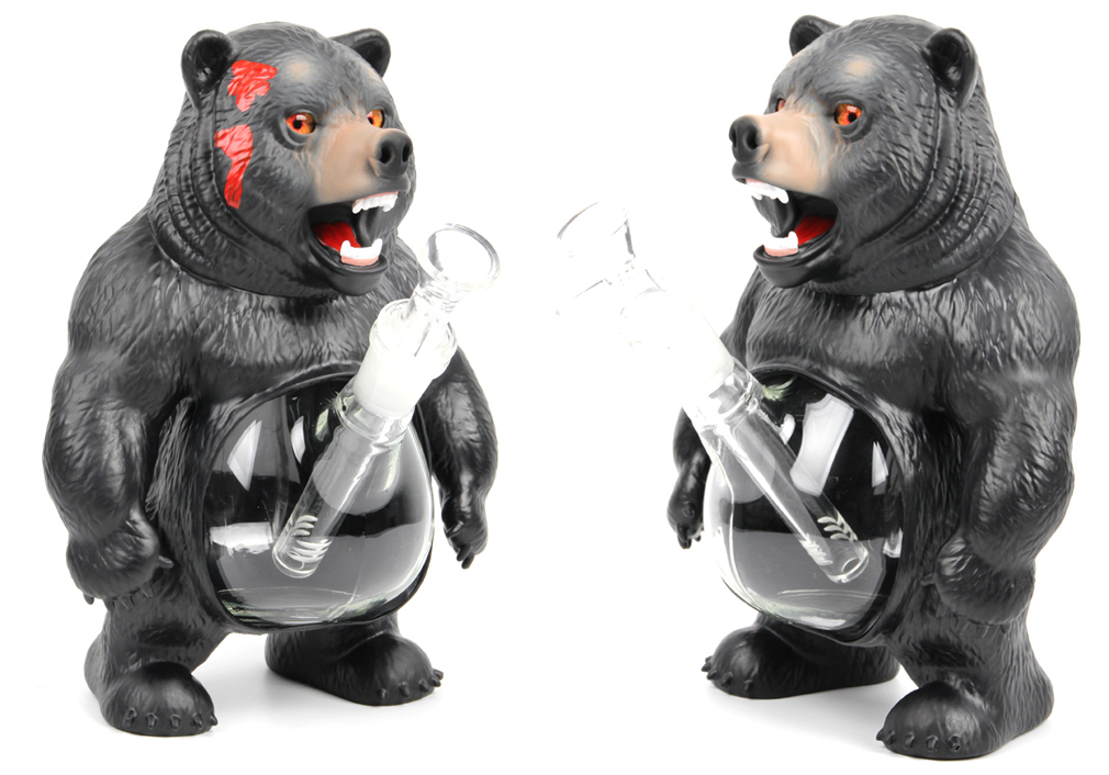1010_706 1aBear Vinly&Glass Smoking Bong New Smoking Accessories