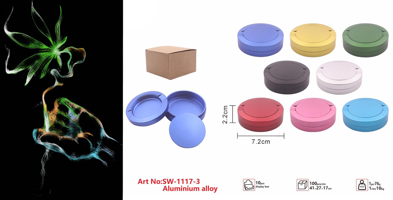 1315_672 Circle Ashtray Stash Cans Smoking Accessories Factory Hot Selling