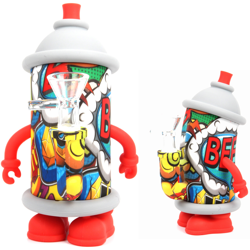 Vinly&Glass Smoking Bong Cartoon Tobacco Weed Smoking Water Pipe New Smoking Accessories