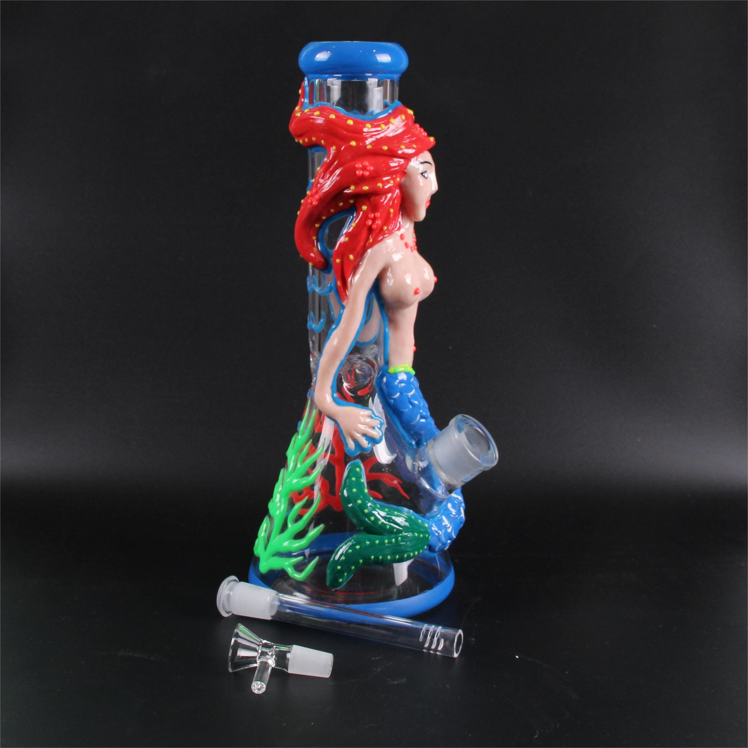 Glass bong 12inch Wholesale Factory 3D Animals Patterns High Quality Water Smoking Pipe