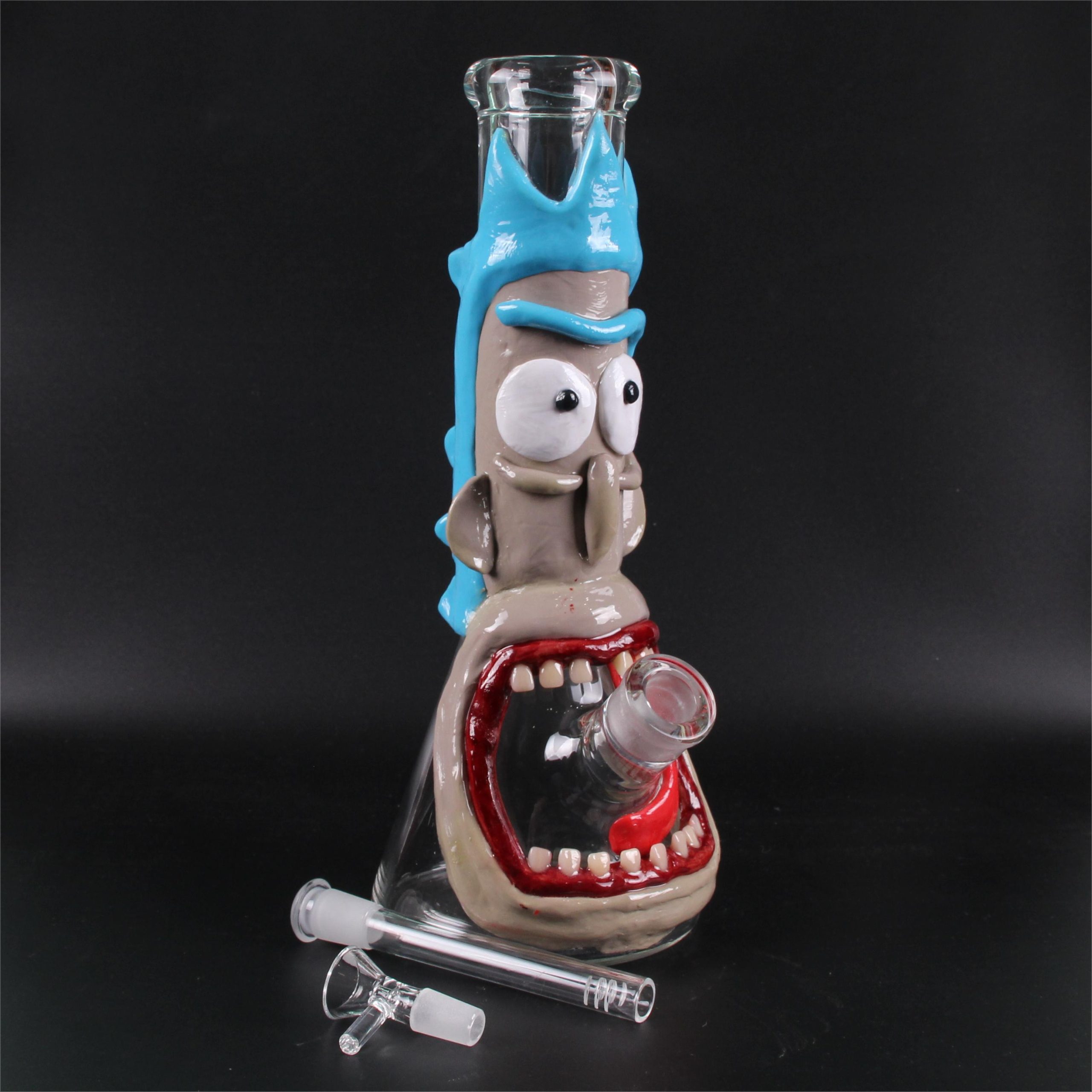 Glass bong 12inch Wholesale Factory 3D Animals Patterns High Quality Water Smoking Pipe