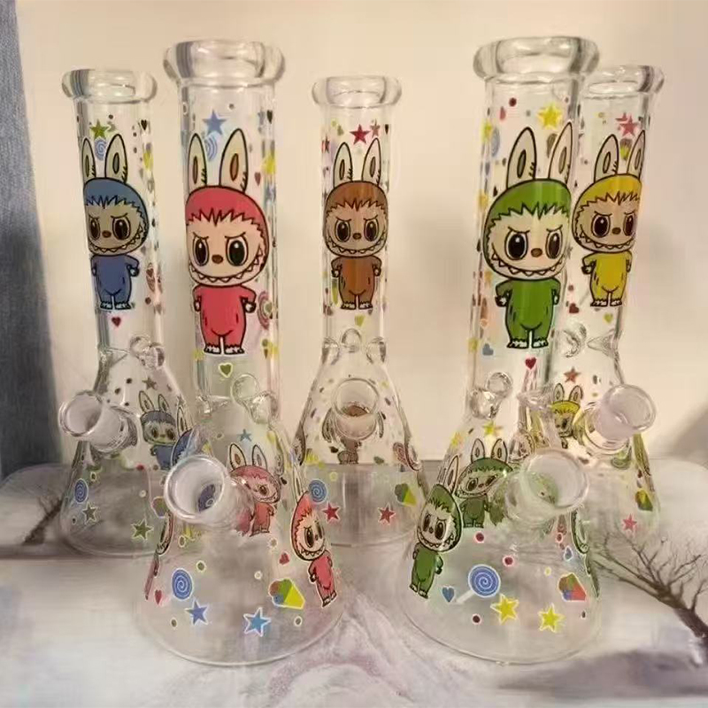 Labubu Glass bong 9.8inch Wholesale Factory Cute Colorful Water Smoking Pipe