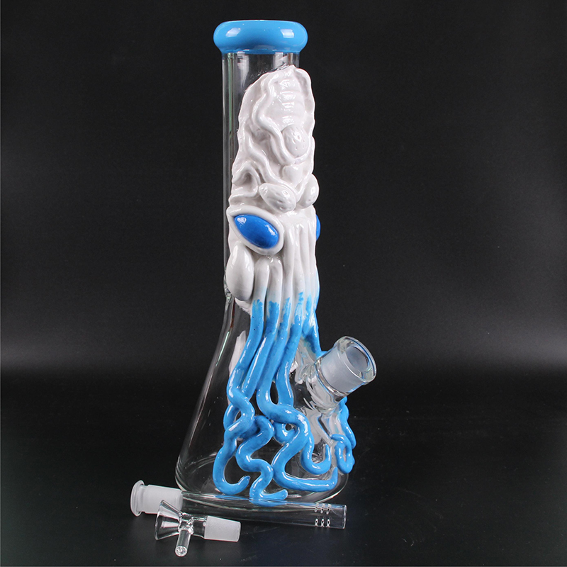 Glass bong 12inch Wholesale Factory 3D Animals Patterns High Quality Water Smoking Pipe