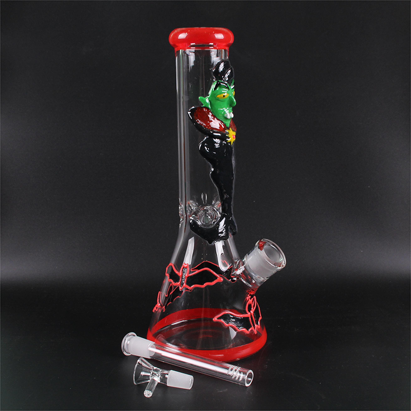 Glass bong 12inch Wholesale Factory 3D Animals Patterns High Quality Water Smoking Pipe