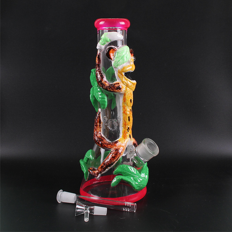 Glass bong 12inch Wholesale Factory 3D Animals Patterns High Quality Water Smoking Pipe