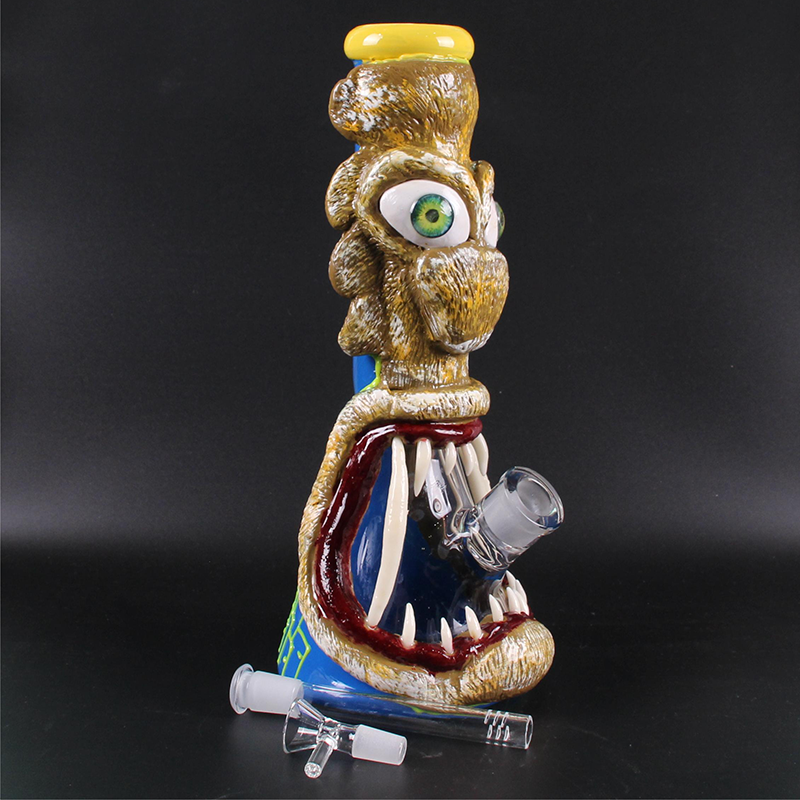 Glass bong 12inch Wholesale Factory 3D Animals Patterns High Quality Water Smoking Pipe