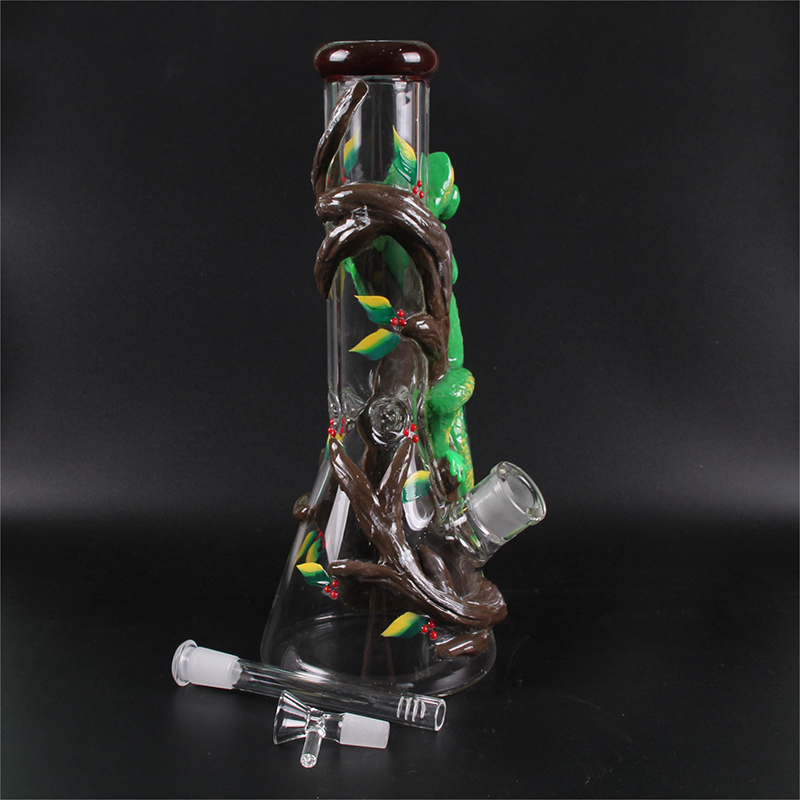 Glass bong 12inch Wholesale Factory 3D Animals Patterns High Quality Water Smoking Pipe