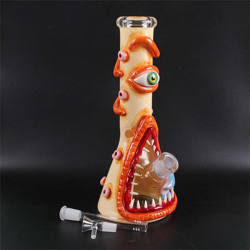Glass bong 12inch Wholesale Factory 3D Animals Patterns High Quality Water Smoking Pipe