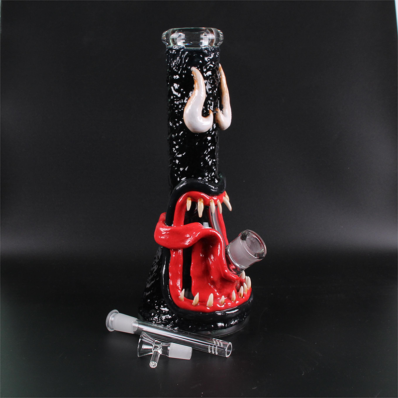 Glass bong 12inch Wholesale Factory 3D Animals Patterns High Quality Water Smoking Pipe