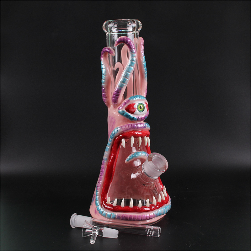 Glass bong 12inch Wholesale Factory 3D Animals Patterns High Quality Water Smoking Pipe