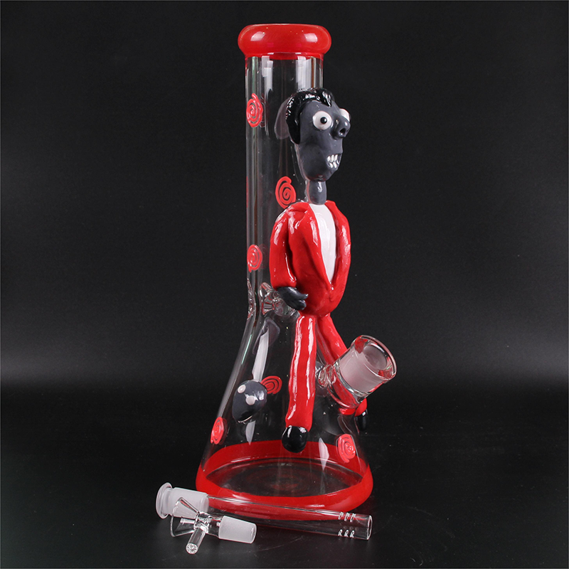 Glass bong 12inch Wholesale Factory 3D Animals Patterns High Quality Water Smoking Pipe