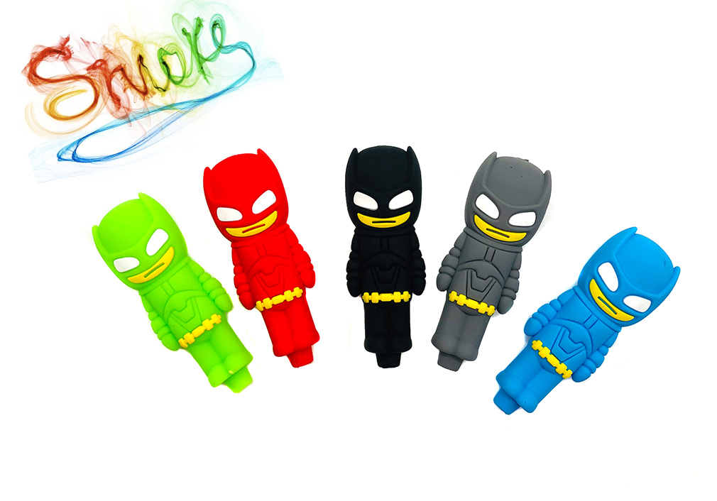 1010_706Silicone Smoking Pipe Tobacco Cartoon Batman Weed Pipe New Smoking Accessories