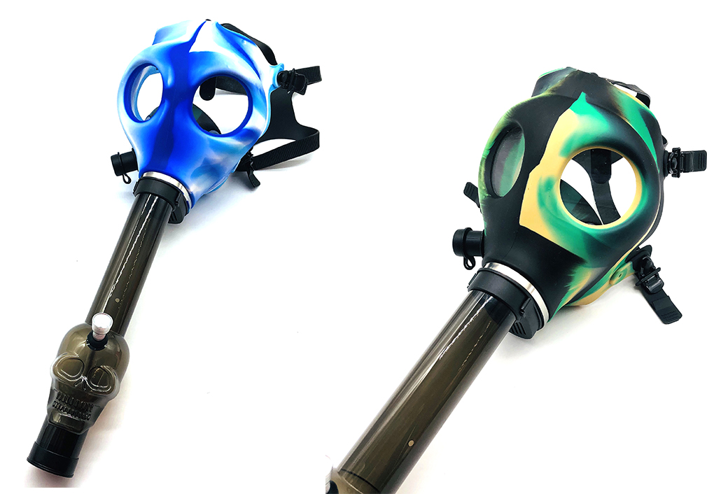 1010_706Silicone Mask Smoking Bong Tobacco Printing Designs Acrylic Mask Bong Smoking Accessories