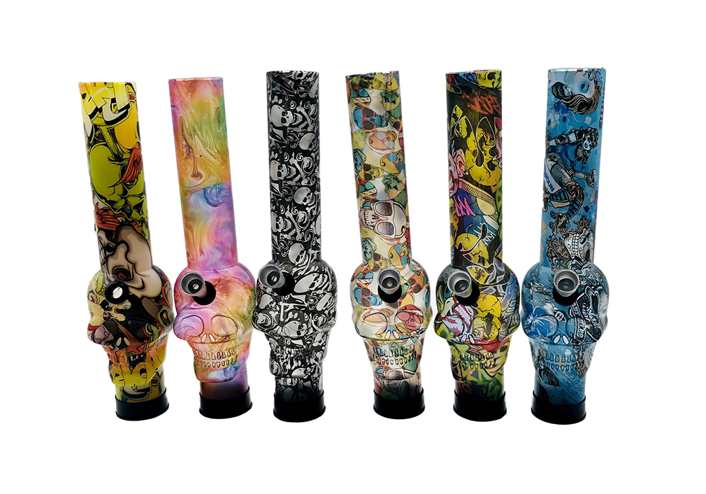 1010_706Silicone Mask Smoking Bong Tobacco Printing Designs Acrylic Mask Bong Smoking Accessories