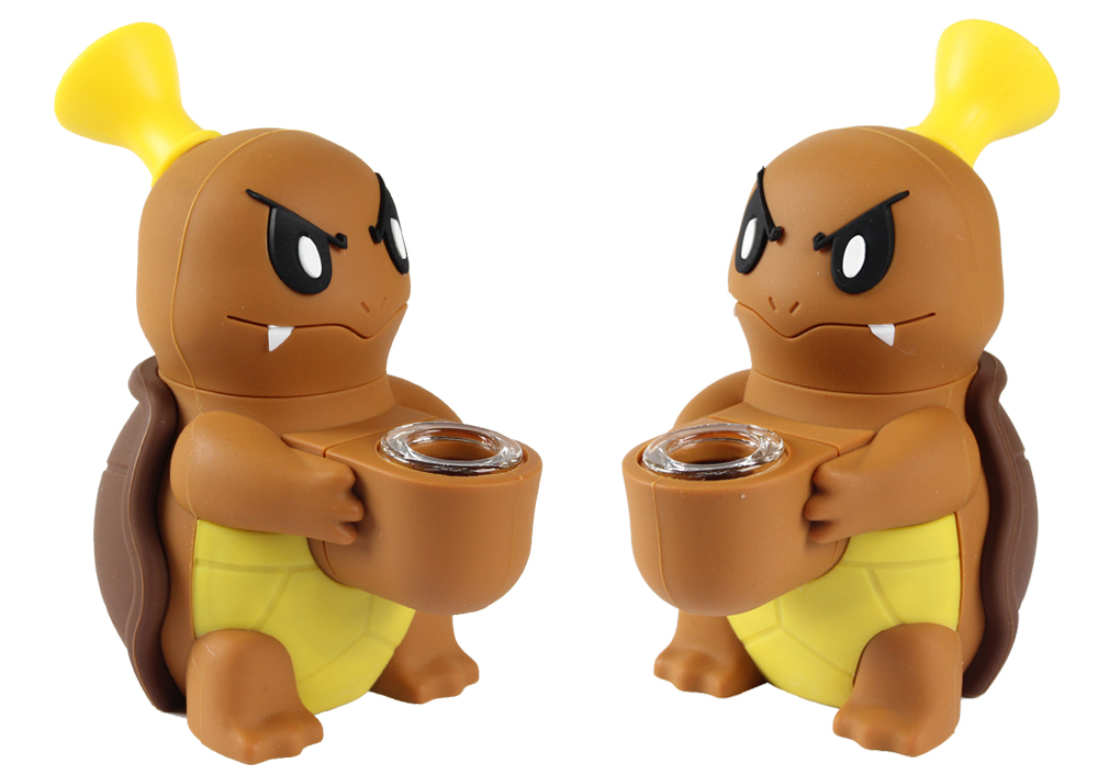 1010_706Silicone Smoking Pipe Tobacco Cartoon Weed Pipe Tortoise Bongs New Smoking Accessories