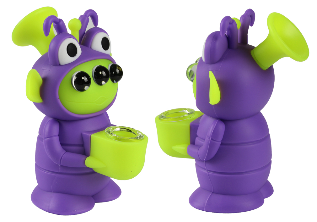1010_706Silicone Smoking Pipe Tobacco Cartoon Weed Pipe Bongs New Smoking Accessories