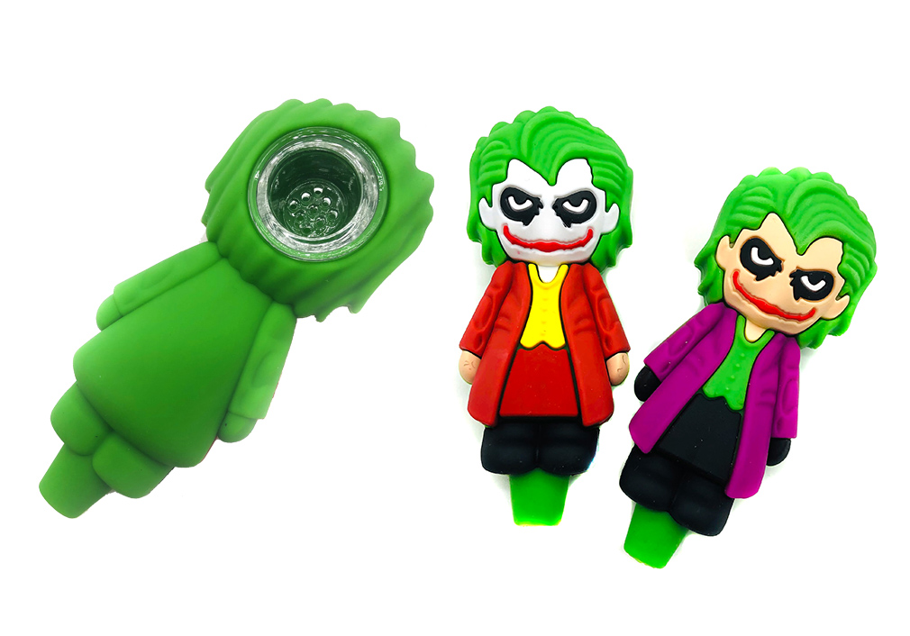 1010_706-恢复的Silicone Smoking Pipe Tobacco Cartoon Clown Weed Pipe New Smoking Accessories