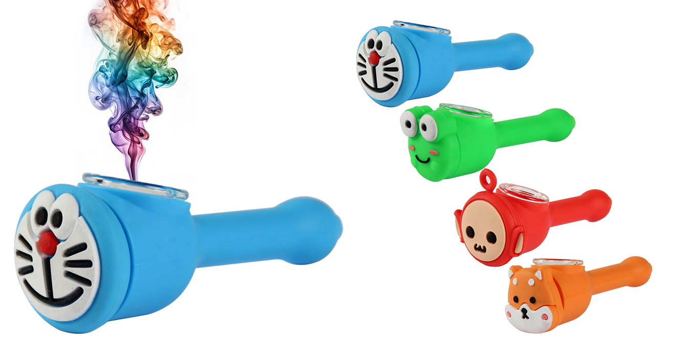 1315_672-Silicone Smoking Pipe Tobacco Cartoon Weed Pipe New Smoking Accessories