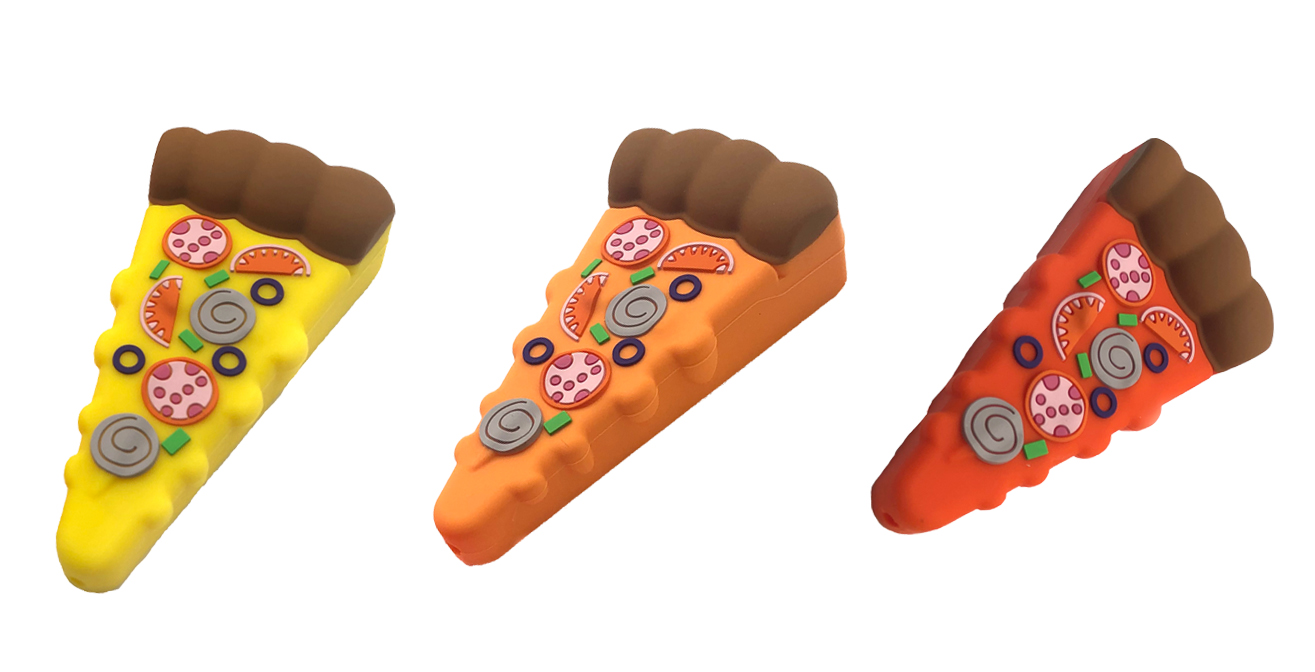 1315_672Silicone Smoking Pipe Tobacco Cartoon Pizza Weed Pipe New Smoking Accessories