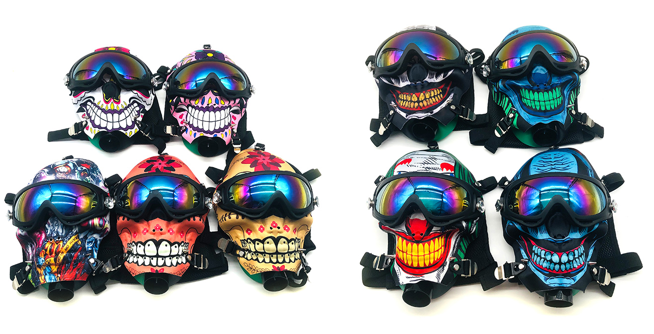 1315_672Silicone Mask Smoking Bong Tobacco Acrylic Mask Bong Weed Pipe New Smoking Accessories