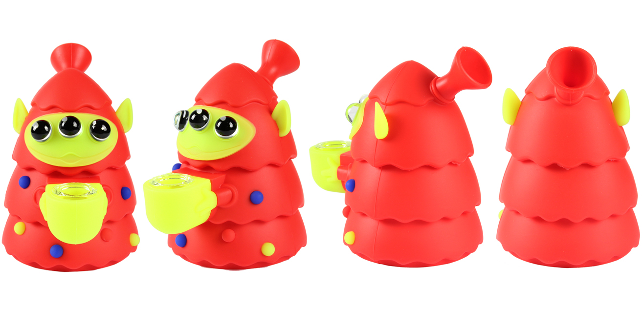 1315_672christmas tree silicone bong