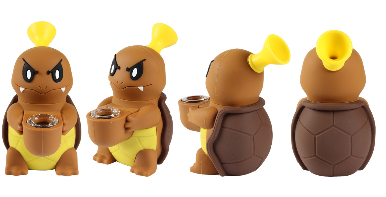 1315_672Silicone Smoking Pipe Tobacco Cartoon Weed Pipe Tortoise Bongs New Smoking Accessories