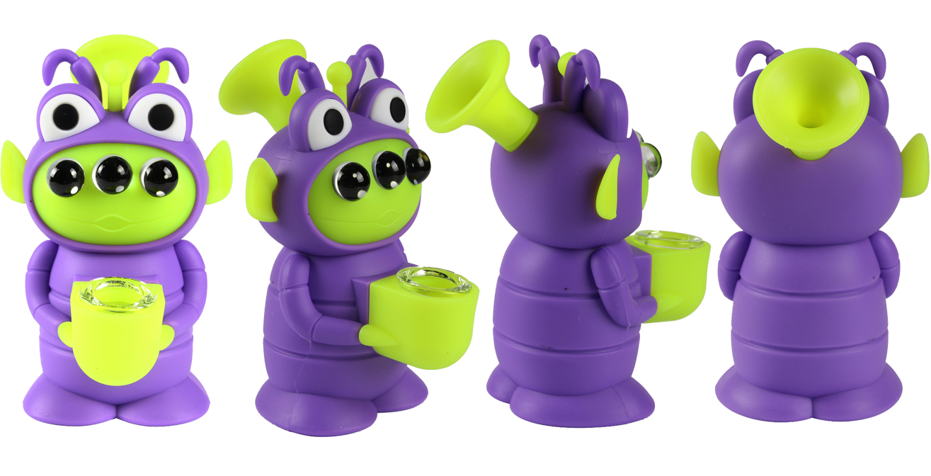 1315_672Silicone Smoking Pipe Tobacco Cartoon Weed Pipe Bongs New Smoking Accessories