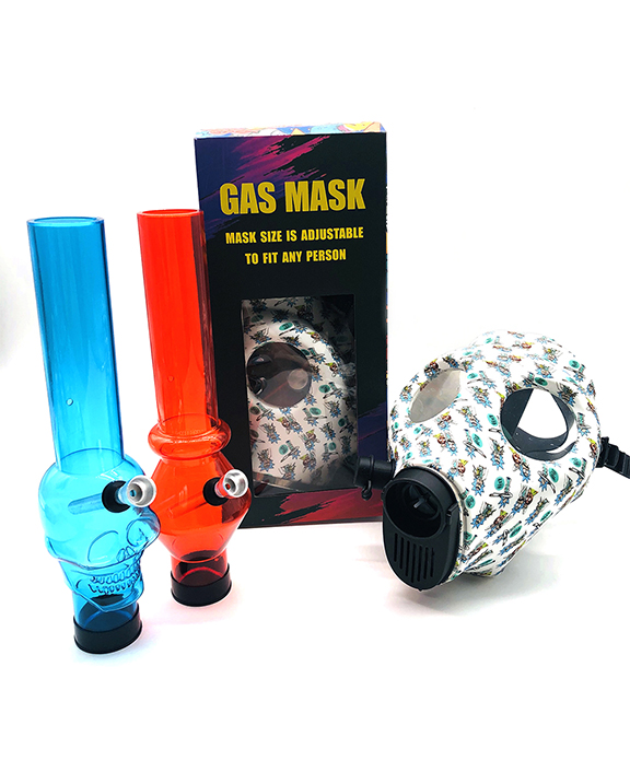 576_706Silicone Mask Smoking Bong Tobacco Printing Designs Acrylic Mask Bong Smoking Accessories