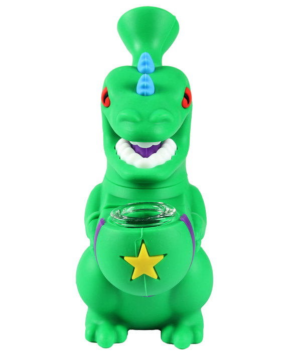 576_706Silicone Smoking Pipe Tobacco Cartoon Weed Pipe Dinosaur Bongs New Smoking Accessories