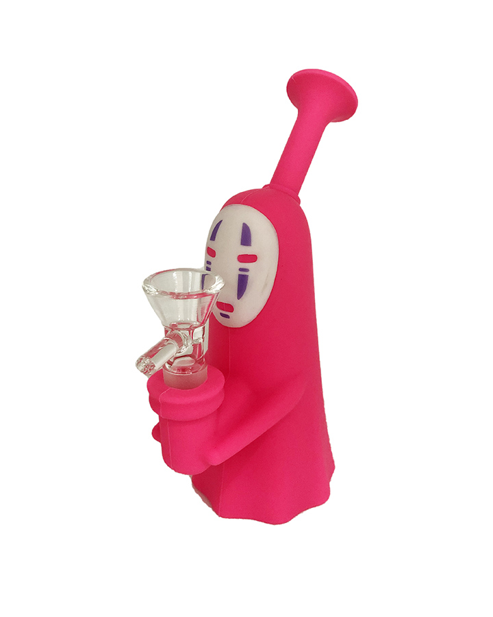 720_900 1Silicone Smoking Pipe Glass Bowl No-Face Tobacco/Weed Bongs Smoking Accessories