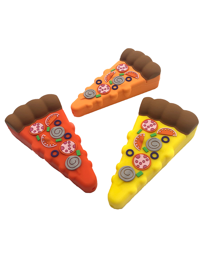 720_900 1Silicone Smoking Pipe Tobacco Cartoon Pizza Weed Pipe New Smoking Accessories